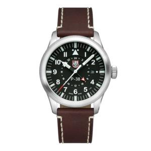 Luminox P-38 Lightening 9520 Series Watch, Black/Brown, 42mm, XA.9521