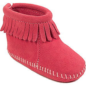 MINNETONKA (DS) Minnetonka Infants' Back Flap Booties - HOT PINK 747647100051
