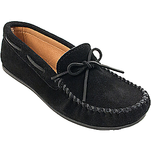 Minnetonka Men's Classic Mocs - Black 747647904406