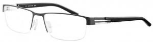 Jaguar Spirit 33552 Mens Eyeglasses, Black-White, 55-17-135 33552-780