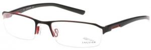 Jaguar 33513 Mens Eyeglasses, Black-Red, 54-19-140 33513-452