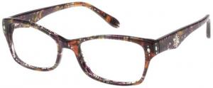Diva 5406 Womens Eyeglasses, Rose-Cognac Marble, 51-16-143 5406-H44