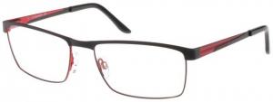 Jaguar 33566 Eyeglass Frames, Male,, Black-Red Frame, 55-17-140 33566-938