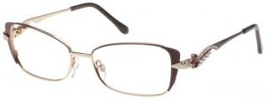 Diva 5433 Eyeglass Frames, Female,, Wine-Gold-Violet Frame, 51-16-130 5433-123