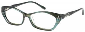 Diva 5448 Eyeglass Frames, Female,, Green Crystal-Marble Frame, 54-15-143 5448-CQ2