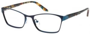 Exces 3128 Eyeglass Frames, Female,, Navy-Light Blue Frame, 50-16-135 3128-202
