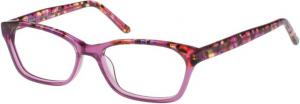 Exces 3130 Eyeglass Frames, Female,, Purple-Floral Frame, 54-15-138 3130-592