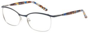 Exces Exces 3142 Eyeglasses, Womens, Navy-Silver-Mottled, 52-17-135, EX3142706