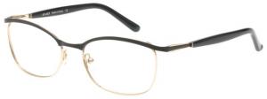 Exces Exces 3142 Eyeglasses, Womens, Black-Gold, 52-17-135, EX3142701