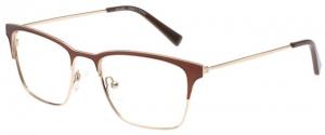 Exces Exces Slim Fit 6 Eyeglasses, Mens, Brown-Gold, 51-18-140, SF6510