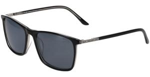 Jaguar 37203 Sunglasses , Black-Silver Frame, Polarized Lens, 56-17-145, JG37203565014
