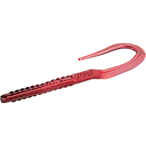 Zoom U-Tale Worm 6'' -  Black/Red Glitter 2456-389607