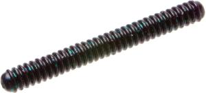 Zoom Double Ringer Finesse Worm, 15 Pack, 4in, Junebug, 052005X