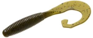 Zoom Tab Tail Grub, 10 Pack, 4in, Green Pumpkin, 59025