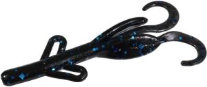 Zoom Tiny Brush Hog Mini Creature Bait, 15 Pack, 3in, Black/Blue, 055072X
