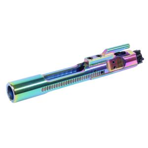 Guntec USA AR-15 Bolt Carrier Group Mil-Spec BCG, Gloss Rainbow PVD Coated, GT-BCG-RPVD GTBCGRPVD