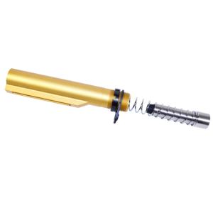 Guntec USA AR 9mm Cal MIL-SPEC Buffer Tube Set, Anodized Gold, MILTUBESET-9-GOLD