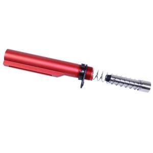 Guntec USA AR 9mm Cal MIL-SPEC Buffer Tube Set, Anodized Red, MILTUBESET-9-RED