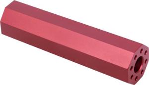 GUNTEC AR15 FAKE SUPPRESSOR 4.5” 1/2X28 THREADS RED 