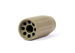 Kaw Valley Precision Linear Compensator, .30 Caliber, 5/8x24 Threads per Inch, Flat Dark Earth, Small, DE-LINEAR-5/8X24 TPI DELINEAR5/8X24TPI