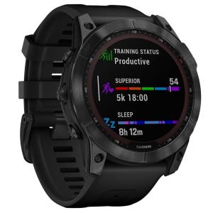 Garmin fenix 7 Sapphire Solar Black DLC Titanium w/Black Band Smartwatch 010-02540-34 753759278151