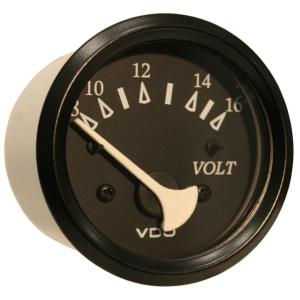 VDO Allentare Black Voltmeter - 8-16V - Black Bezel, 332-11805