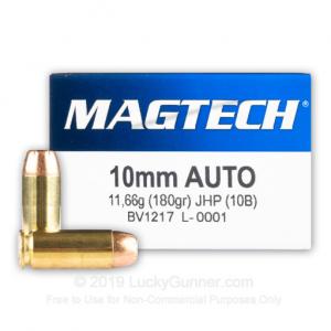 10mm Auto - 180 Grain JHP - Magtech - 50 Rounds 754908214617