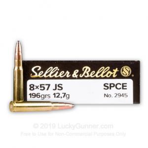 8x57mm JS - 196 gr SPCE - Sellier & Bellot - 20 Rounds 754908510580