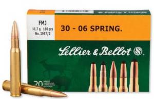 Sellier and Bellot 30-06 180GR FMJ 20rds 754908511365