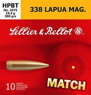 Sellier &amp; Bellot Match .338Lapua 300GR HPBT 10Rds 338LMB