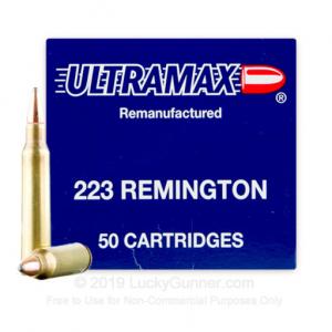 223 Rem - 55 Grain Soft Point - Ultramax Remanufactured - 50 755104223038