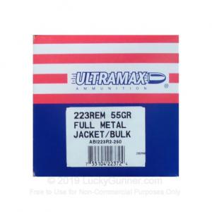 223 Rem - 55 Grain FMJ - Ultramax Remanufactured - 250 Rounds 223R2-250