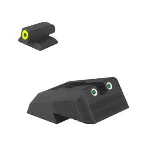 Kensight Springfield Tritium Rear, Serrated Blade 860-622 W/ 0.180in Tall Lumi Green, Black, 991622