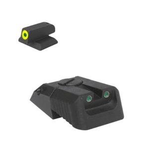 Kensight Springfield Tritium Rear, Recessed Blade 860-626 W/ 0.180in Tall, Lumi Green, Black, 991626