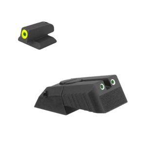 Kensight Springfield Tritium Rear, Serrated Blade 860-629 W/ 0.180in Tall Lumi Green, Black, 991629