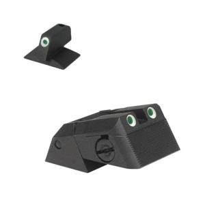 Kensight Springfield Tritium Rear, Serrated Blade 860-636 W/ 0.180in Tall, Lumi Green, Black, 991636