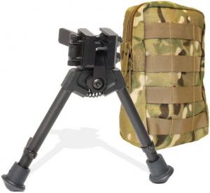 Versa-Pod 300 Series BattlePack Bipod NON-Pan with Pouch, Matte Black, 7 in.-9 in. High 360-823
