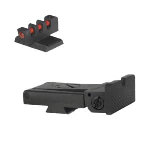 Kensight Ruger SR1911 Target Flat Base Sight Set w/Rounded Blade, w/ 0.200in Tall, Black, 932063 755377932637