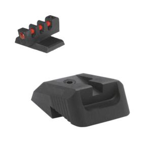 Kensight DFS Fixed Rear 1911 Sight Recessed Blade, Fits Novak Sight Dovetail w/ 0.160in Tall, Flat Profile, Fiber Optic, Black, 930601