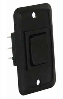 JR Products 305.1406 Momentary-On/Off/Momentary-On Switch, Black, 12825