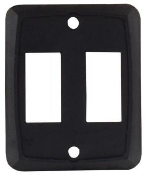 JR Products Double Switch Face Plate, Black, 12885 756815128858