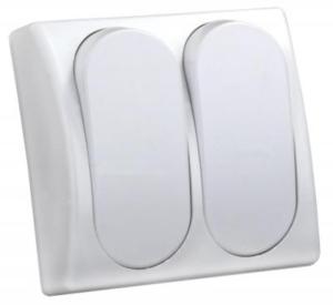 JR Products Modular On/Off Switch Double, 13585