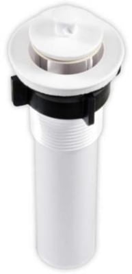 JR Products Sink Strainer With Pop-Up Stopper, White, 95215