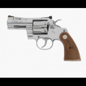 Colt Python Handgun .357 Mag 6rd Capacity 2.5" Barrel Historic Wood Medallion Grips with Filigree Frame and Barrel 