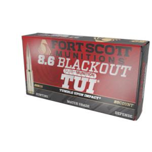 Fort Scott Tumble Upon Impact 8.6 Blackout 285 gr 1050 fps Solid Copper Spun  86BLK-285-SCV2SS 758381722393