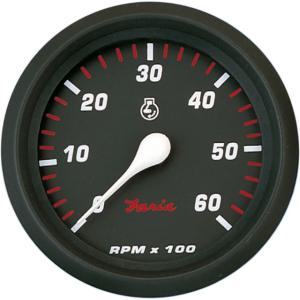 Faria Beede Instruments Pro Tachometer 6000 Rpm Gas Inboard 4, Red, 34607