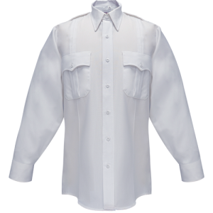 Flying Cross Duro Poplin Long Sleeve Shirt W/ Sewn-In Creases 35W54 00 18.0 35 760399502058