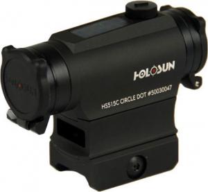 Holosun PARALOW Circle Dot Sight w/High mount, Black, HS515C HS515C