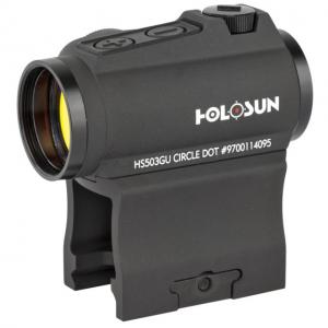 Holosun Circle Micro Red Dot Sight,2 MOA Dot,65 MOA Circle,Black HS503GU HS503GU