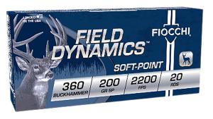 Fiocchi Field Dynamics, .360 Buckhammer, 200 Grain, 20 Rds - 762344713953 
